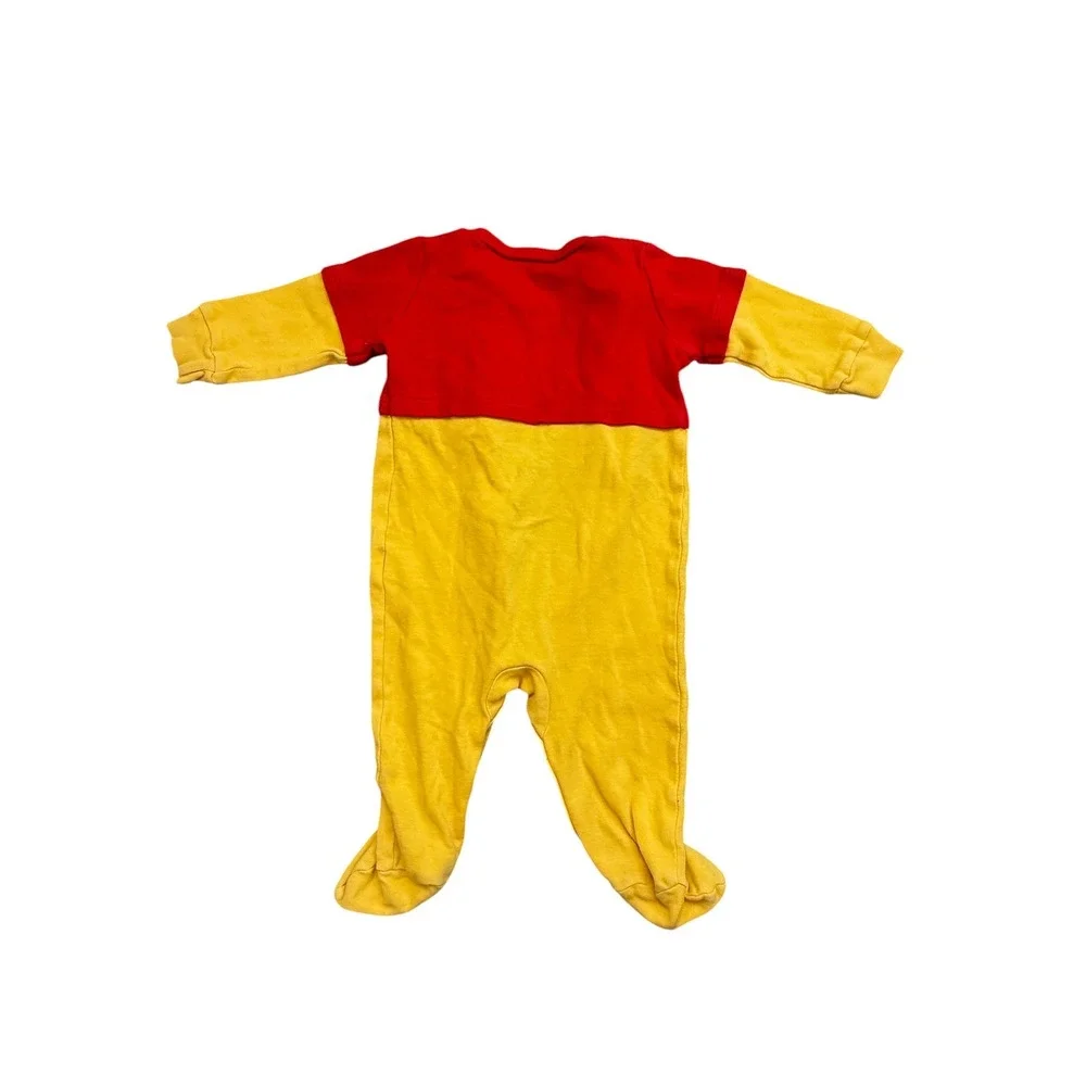 Disney Winnie the Pooh Red Yellow Footed Sleeper Snap Front Kids 02252013